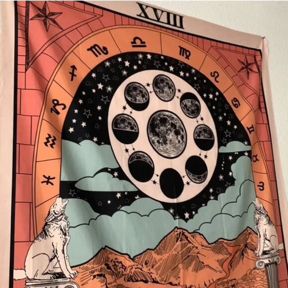 Urban Outfitters The Moon Tarot Tapestry 50 X 60 Large - Picture 4 of 6